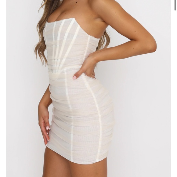 White Fox Boutique - For The Night Ivory mini dress - Picture 2 of 3